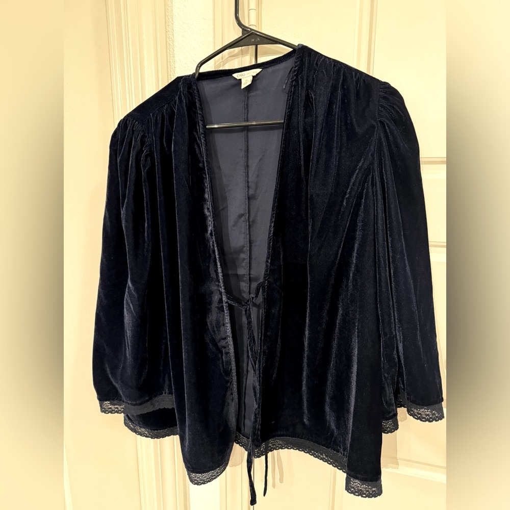 Cardigan blue velvet women’s size XL